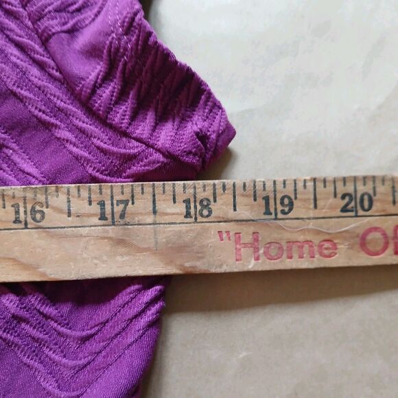 Candie's Dress Womens XL Magenta Short Sleeve Fit And Flare Knit Textured Skater - Picture 6 of 8